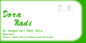 dora madi business card