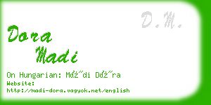 dora madi business card